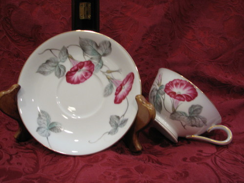 Noritake China Morning Glory, Saucer & Footed Cup  #5108