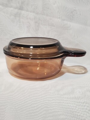 Corning Ware VISIONs, Grab it Bowl W/Glass Lid V150-A, Amber