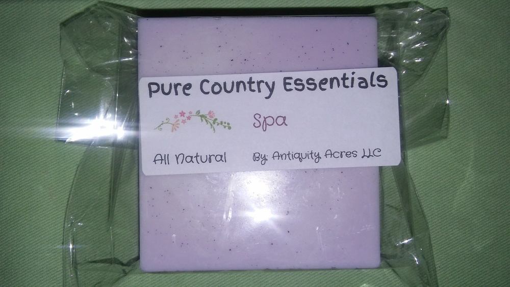 Pure Country Essentials Soap, Shea Butter, Spa Fragrance, Square