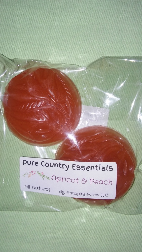 Pure Country Essentials Soap, Carrot Cucumber & Aloe Vera, Apricot & Peach Fragrance, Guest Round (2 Pack)