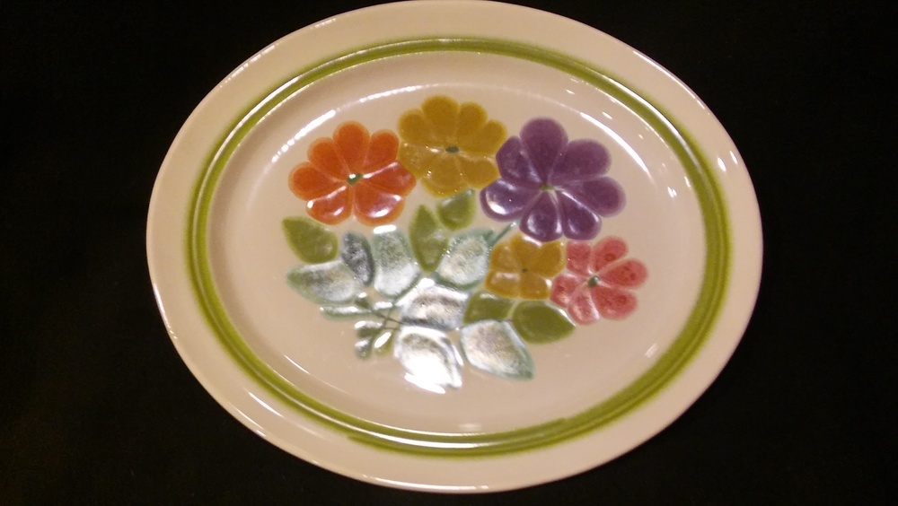 Franciscan Earthenware, Floral Pattern, Oval Serving Platter 13.5"