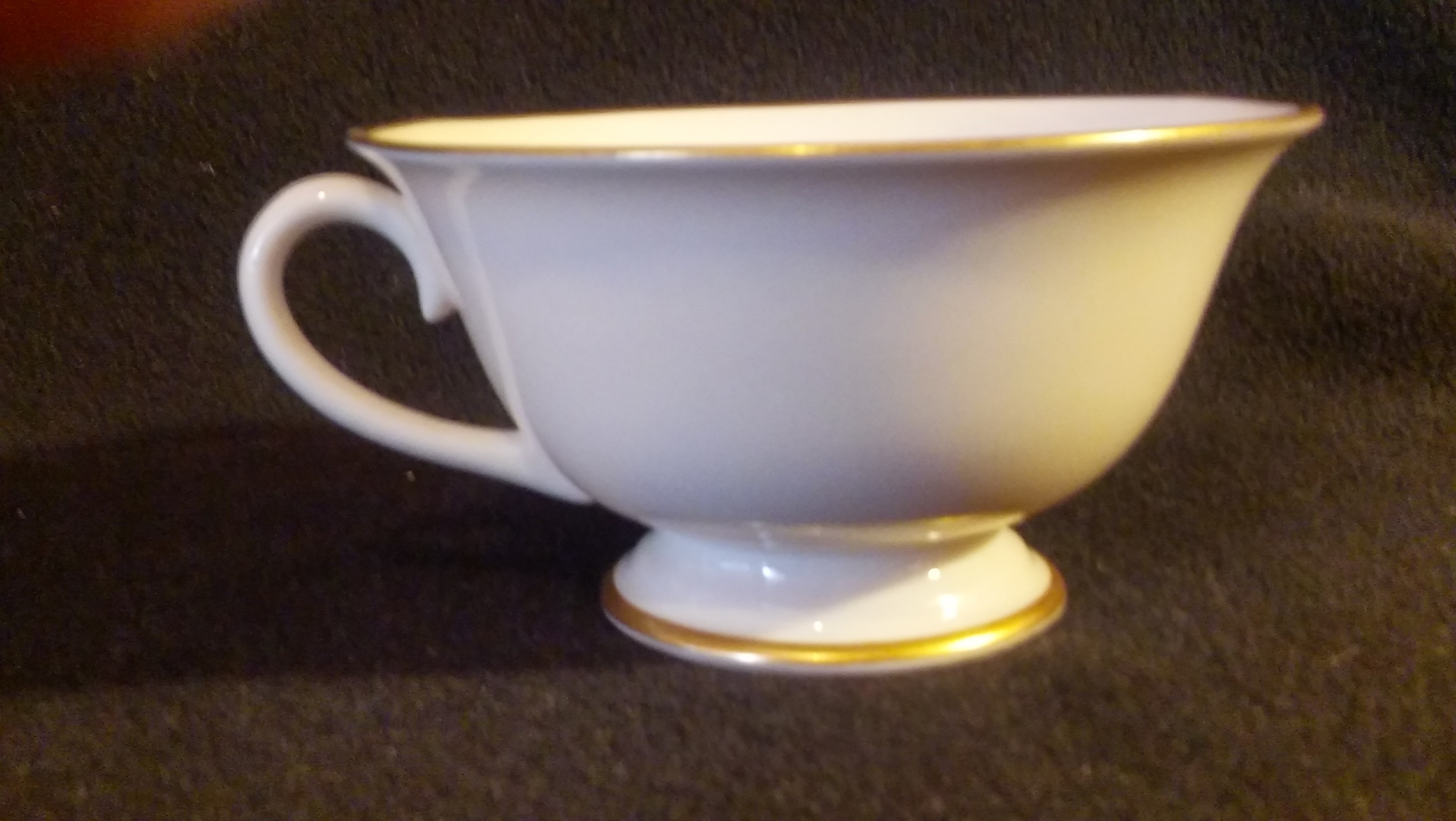 Tiffany Footed Coffee Cup, Arcadia Gold Wreath type design