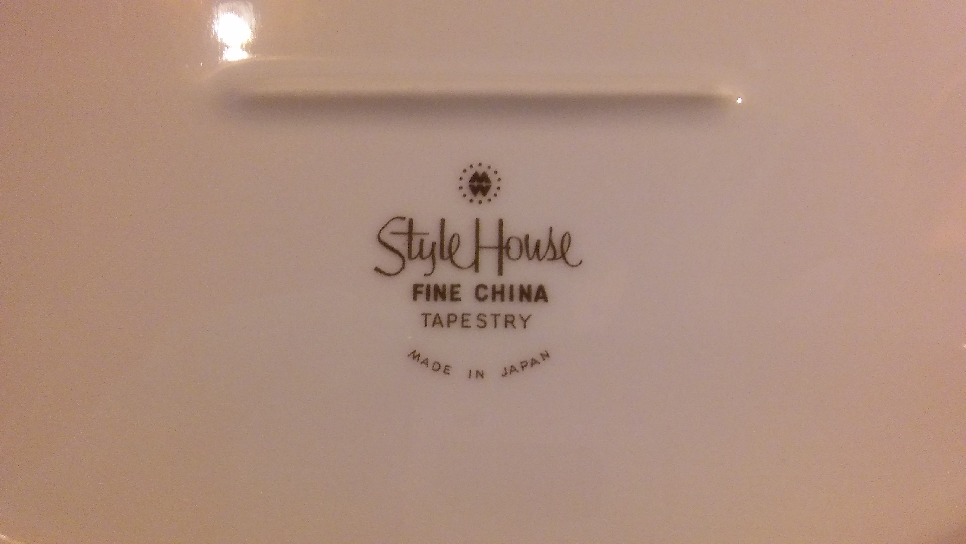 Style House Fine China, Oval Serving Platter 12 1/4", Tapestry Pattern