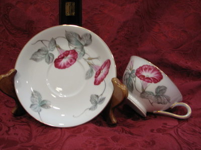 Noritake China Morning Glory, Saucer & Footed Cup #5108