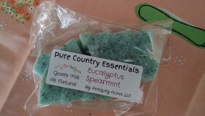 Pure Country Essentials Soap, Goats Milk, Eucalyptus Spearmint Scent (2Pk), Tree Shape