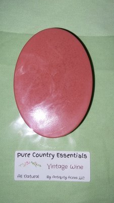 Pure Country Essentials Soap, Castile All Natural Glycerin, Vintage Wine Fragrance, Oval