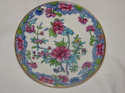 Spode RARE 1900's Regal Copeland 4.75" Fruit Bowl Creamware Blue Pink Flowers