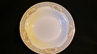 Homer Laughlin, Rim Soup Bowl, Eggshell Nautilus, Blue Dawn Pattern N1691