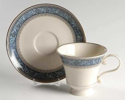 Pickard China, Footed Cup & Saucer, Overture Pattern