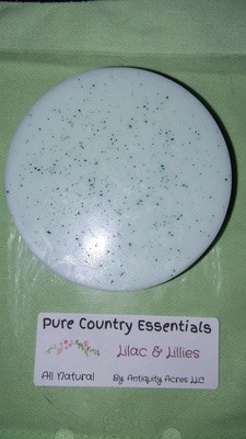 Pure Country Essentials Soap, Castile All Natural Glycerin,  Lilac & Lillies Fragrance, Round