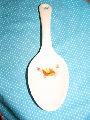 Ceramic Serving Spoon, Poppy Design