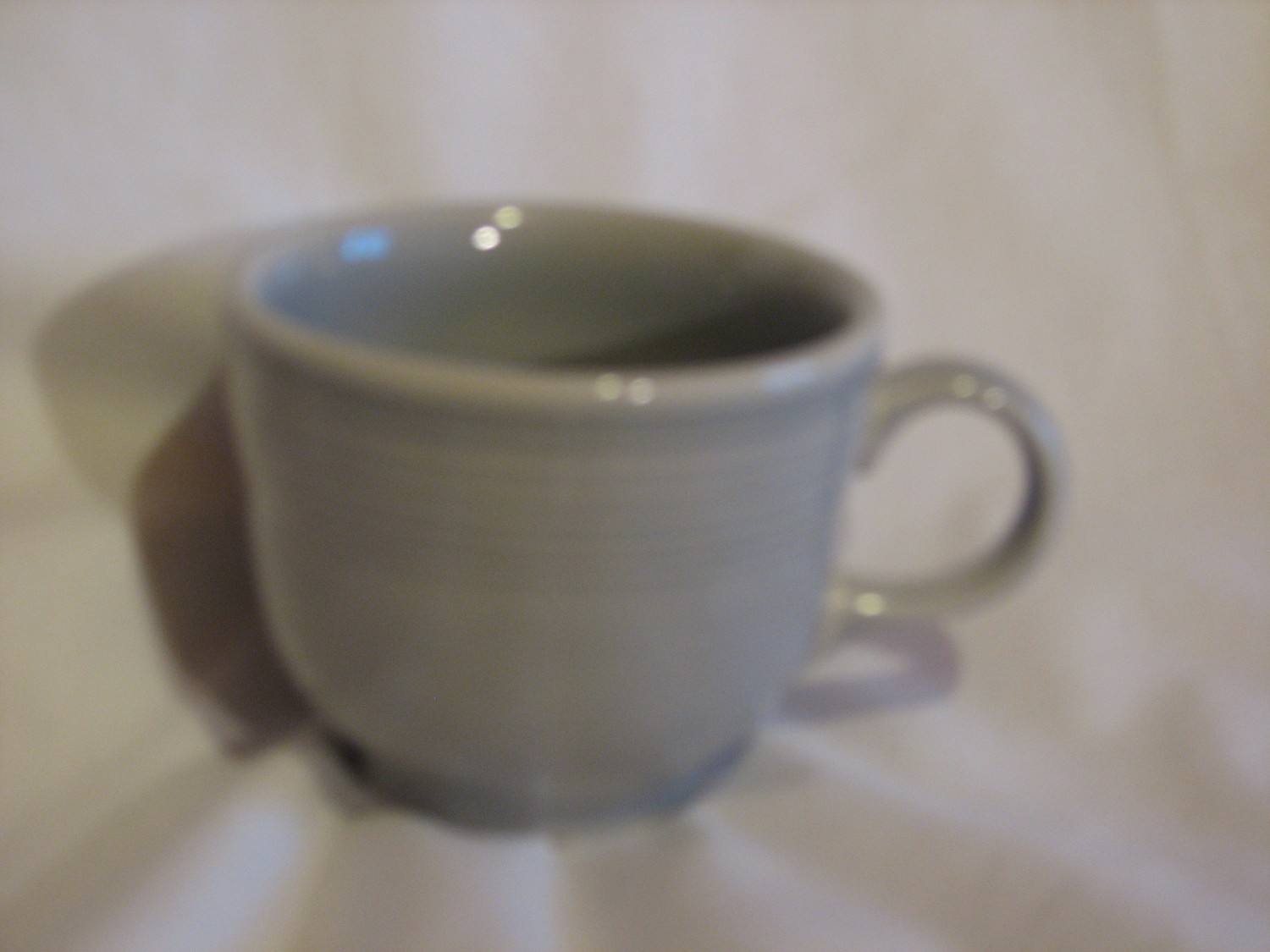Vintage Fiestaware Coffee Cup, Light Grey