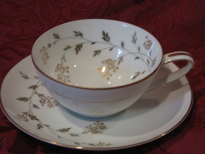 Noritake China Cup & Saucer, Andrea Pattern #5524