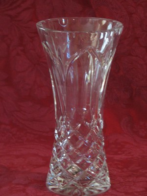 Handcut Polish Crystal Vase, 24% Leaded 7.75" Tall