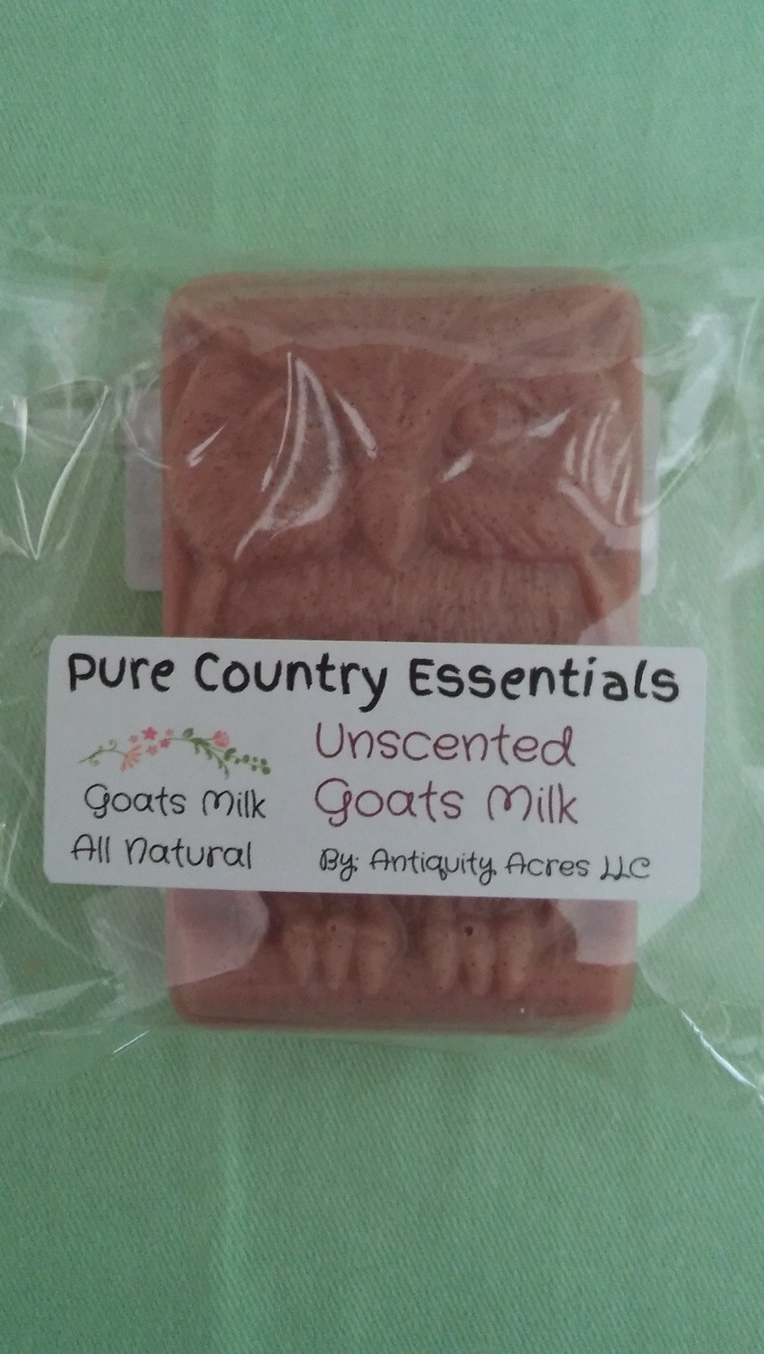 Pure Country Essentials Soap, Goats Milk, Unscented, Owl Design`