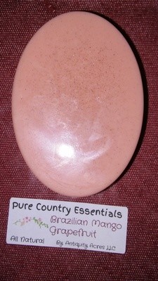 Pure Country Essentials Soap, Castile All Natural Glycerin, Brazilian Mango & Grapefruit Fragrance, Oval