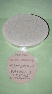 Pure Country Essentials Soap, Men's Soap, Oatmeal, Old Time Barbershop Fragrance,  Oval
