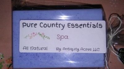 Pure Country Essentials Soap, Hemp Oil Glycerin, Spa Fragrance, Rectangle