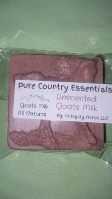 Pure Country Essentials Soap, Goats Milk, Unscented, Square With Horse Design