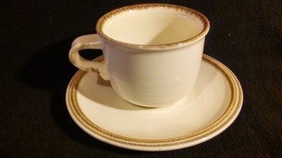 Mikasa Nature's Gallery, Flat Coffee Cup & Saucer, Pattern # D8000
