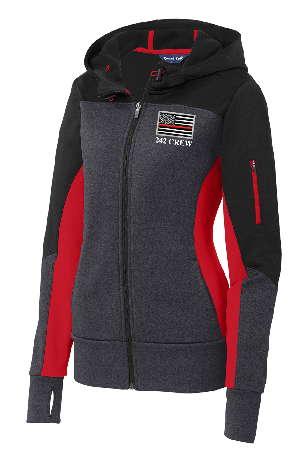 Ladies Tech Fleece Full Zip Hooded Jacket