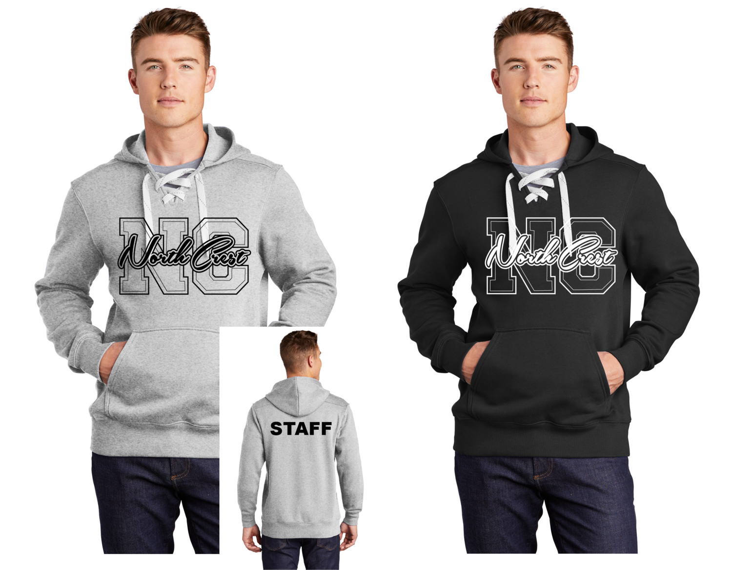Lace Up Pullover Hooded Sweatshirt