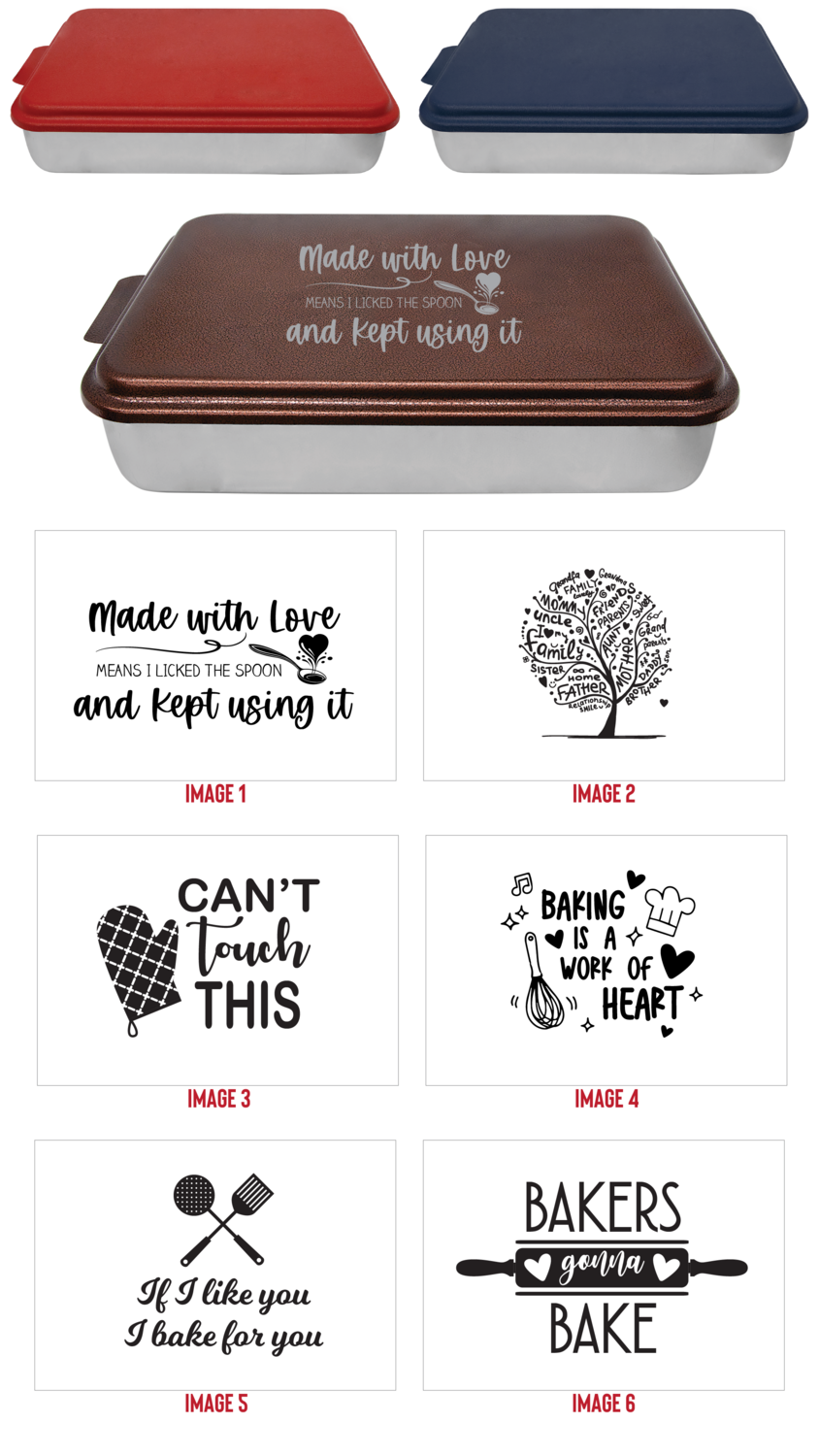 Aluminum Cake Pan with Lid - Stock Images