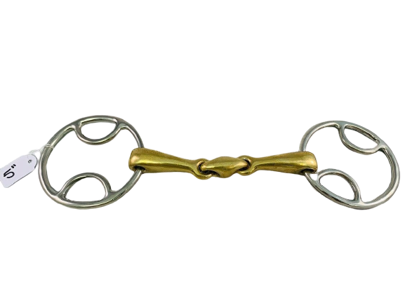CaresWorth Wilkie Bevel 14MM Verbindend Angled Snaffle Horse Bit with Lozenge 