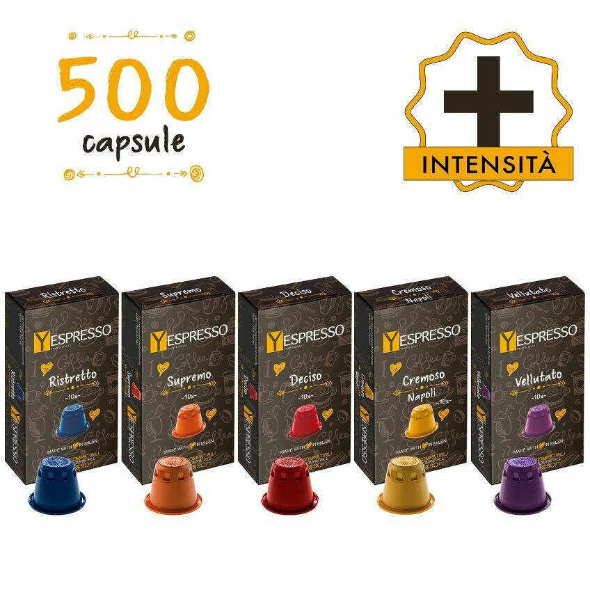 OFFERTA! 500 Capsule compatibili Nespresso BOX GRAND CRU