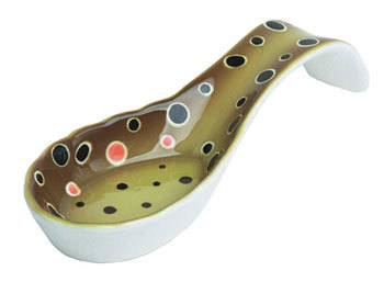 STONEWARE - BROWN TROUT SPOON REST
