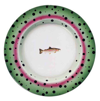 STONEWARE - RAINBOW TROUT SALAD PLATES