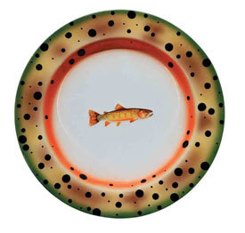 STONEWARE - CUTTHROAT TROUT SALAD PLATES