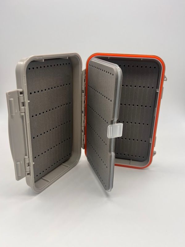 Waterproof Swing Leaf Fly Box Medium Long Slotted Foam - Tan