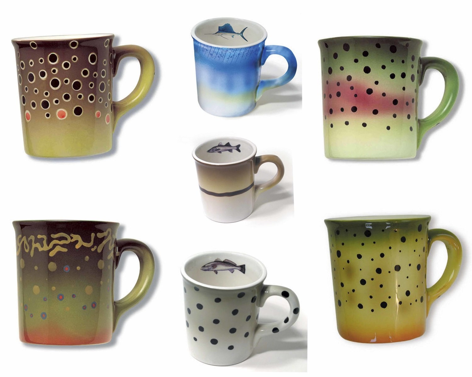STONEWARE - SET (4) OF STONEWARE MUGS