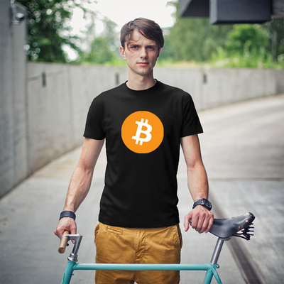 Bitcoin Logo T Shirt - Mens