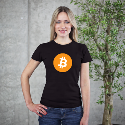 Bitcoin Logo T Shirt - Womens