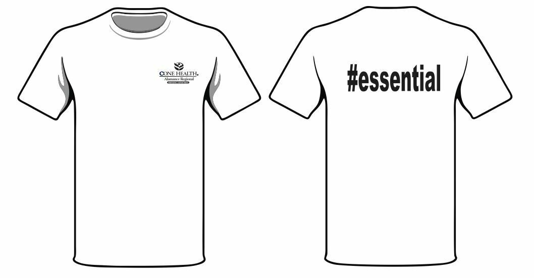 #essential SS Tee with Front Left Chest and Back Print