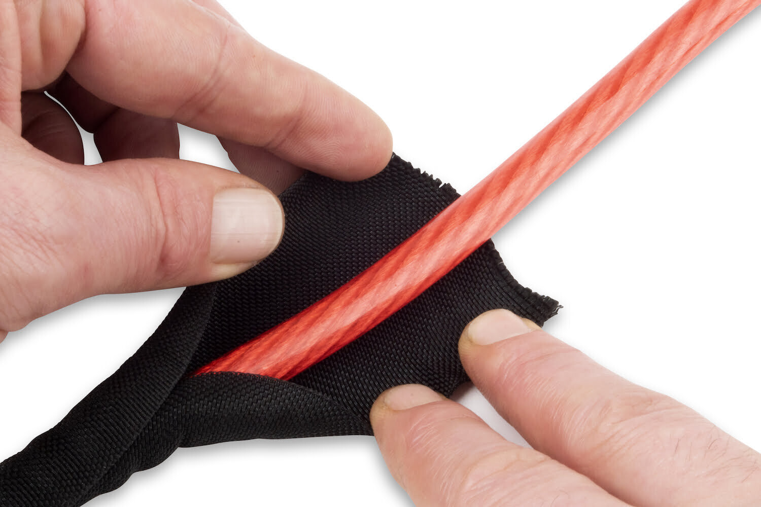 Black Self Wrap protection sleeving - 7⌀mm x 1m