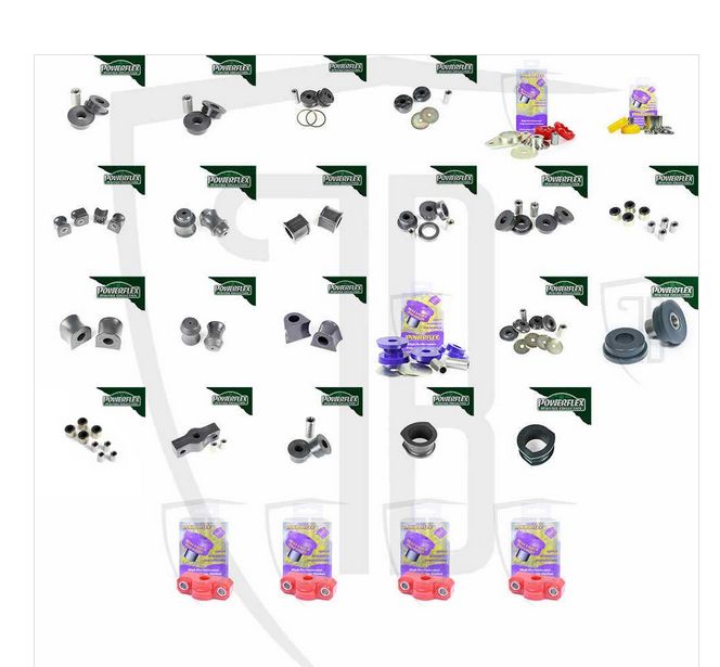 Powerflex Komplett-Buchsensatz Lancia Delta 8V und 16V
