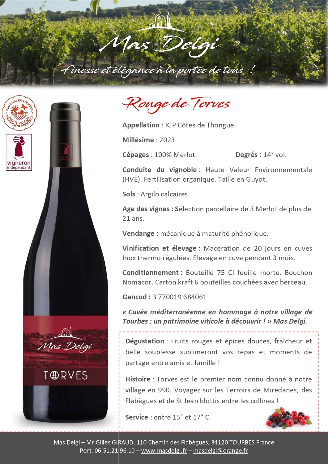 Rouge de Torves 2023