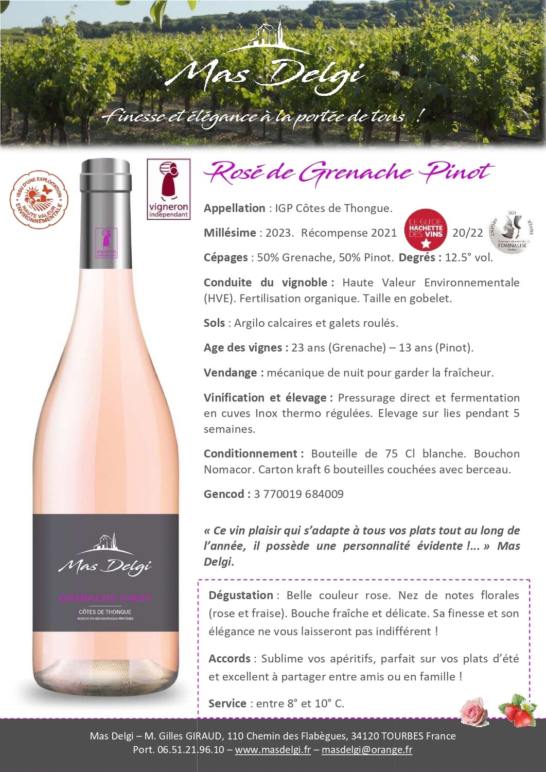 Rosé de Grenache Pinot 2024