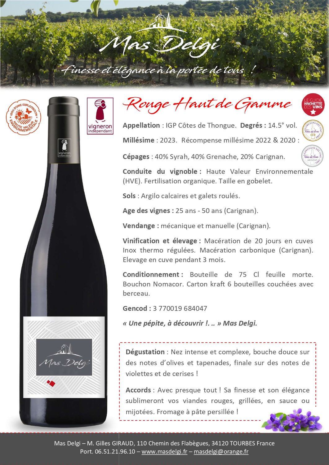 Mas Delgi Rouge 2023