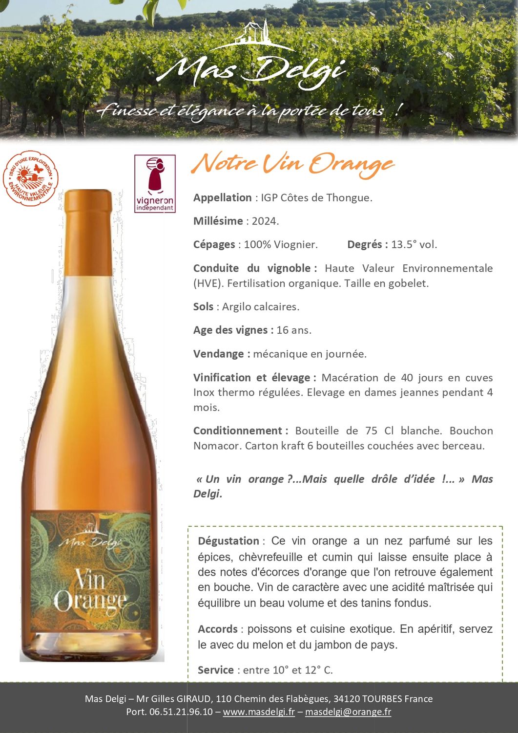 Vin Orange 2024 Vin Orange 2024