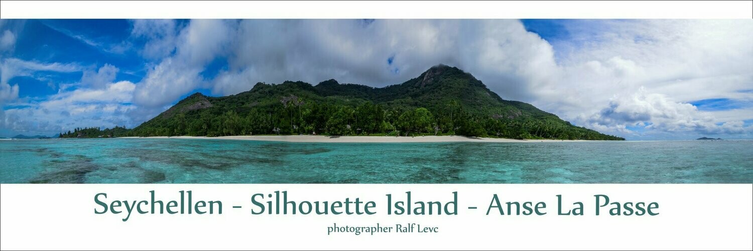 Wandbild Fotodruck Seychellen "Silhouette Island"