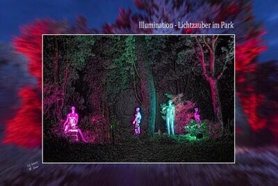 Wandbild Leinwand Deutschland "Illumination-Lichtzauber im Park"