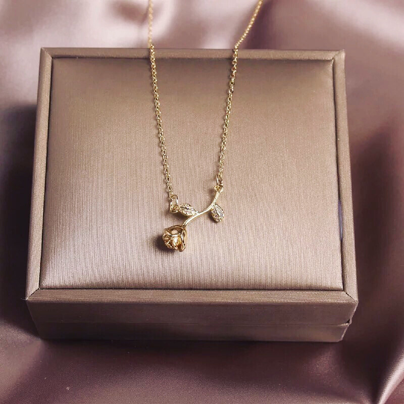 14k Gold-plated Rose Necklace