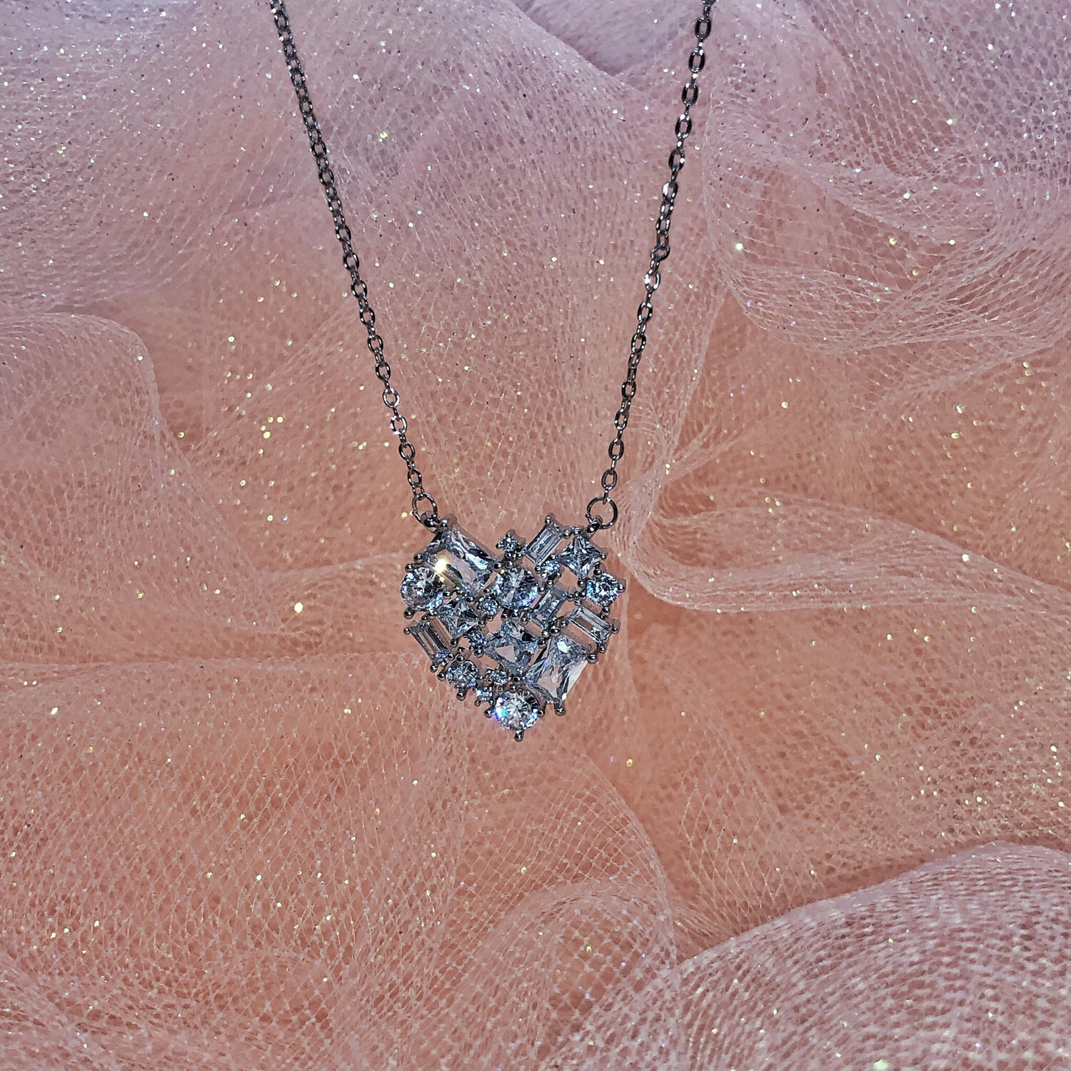 Platinum Heart Necklace