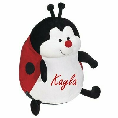 Lady Bug Plush Personalized Stuffed Animal embroidered children’s gift and sleepwear storage