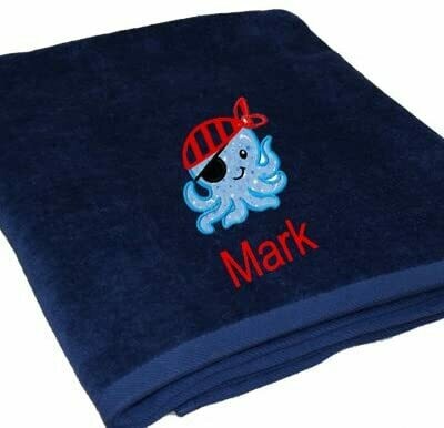 Personalized Bath and Pool Towels Embroidered Customization with Child’s or Adult Name 35x65