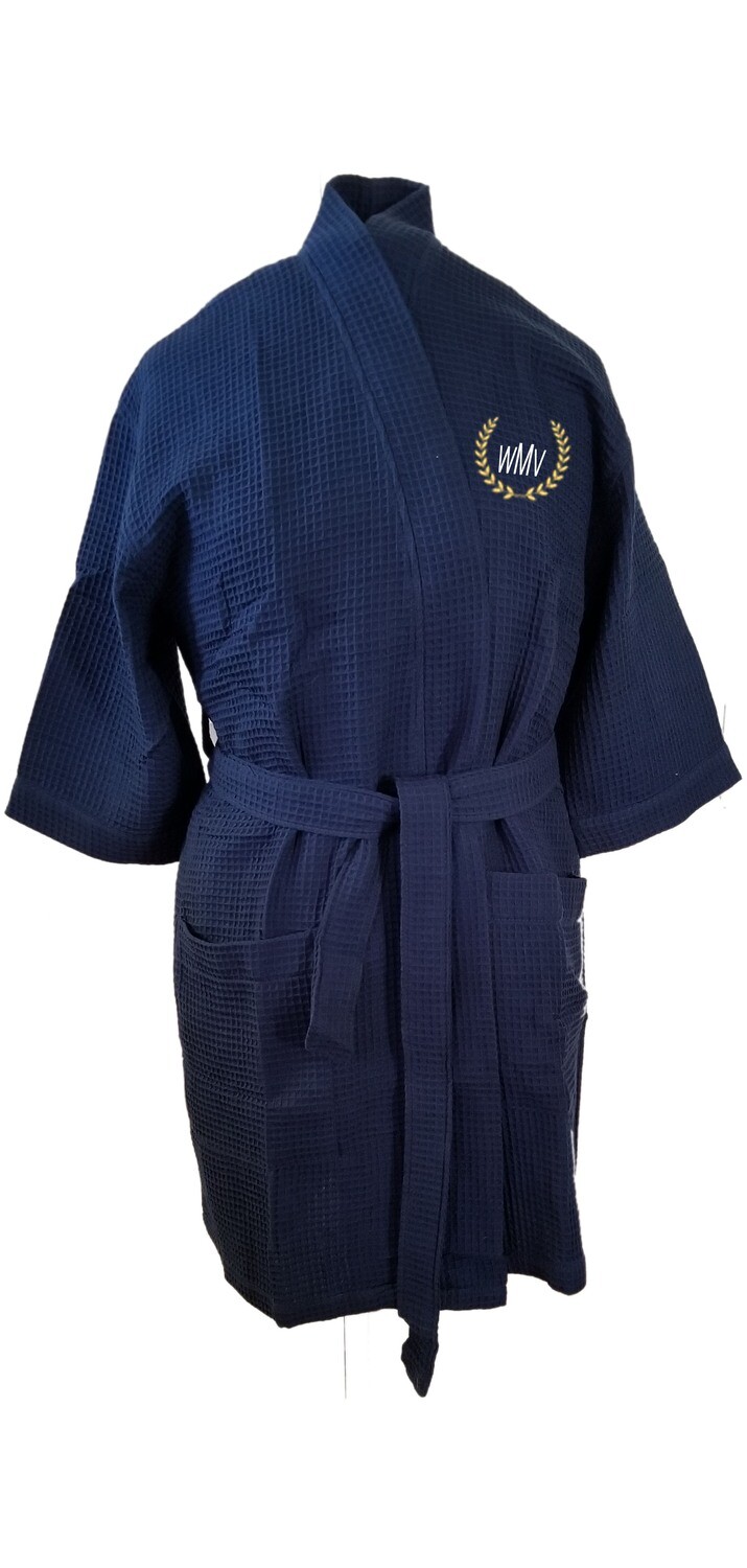 Personalized Cotton Waffle Monogrammed Robe Short Style * Product